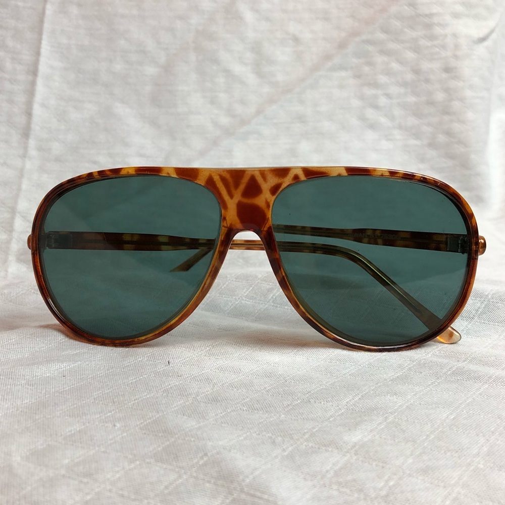 Vtg Tortoise Shell Pattern Aviators